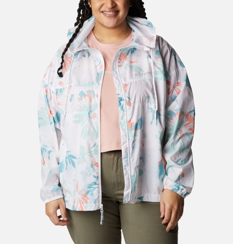 Women's Columbia Flash Challenger Novelty Windbreaker Jackets Flower | Plus Size CA-X685C